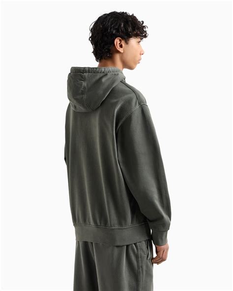 French terry cotton hoodie | Armani Exchange
