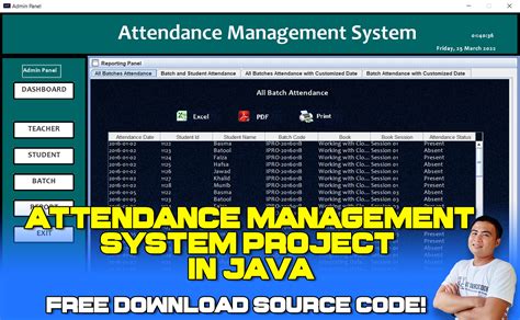 Attendance Form in Java Only Code 的图像结果