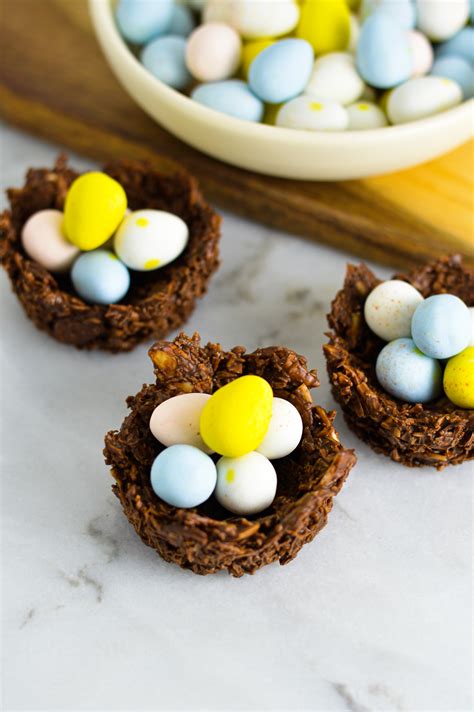 Almond Joy Easter Egg Nests | A Taste of Madness