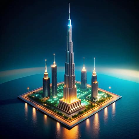 A model of the worlds tallest building | Premium AI-generated image