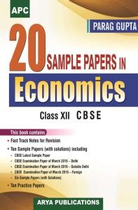 20 Sample Papers in Economics Class XII: Buy 20 Sample Papers in ...