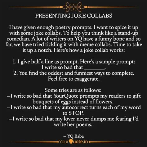 PRESENTING JOKE COLLABS ... | Quotes & Writings by YourQuote Baba ...
