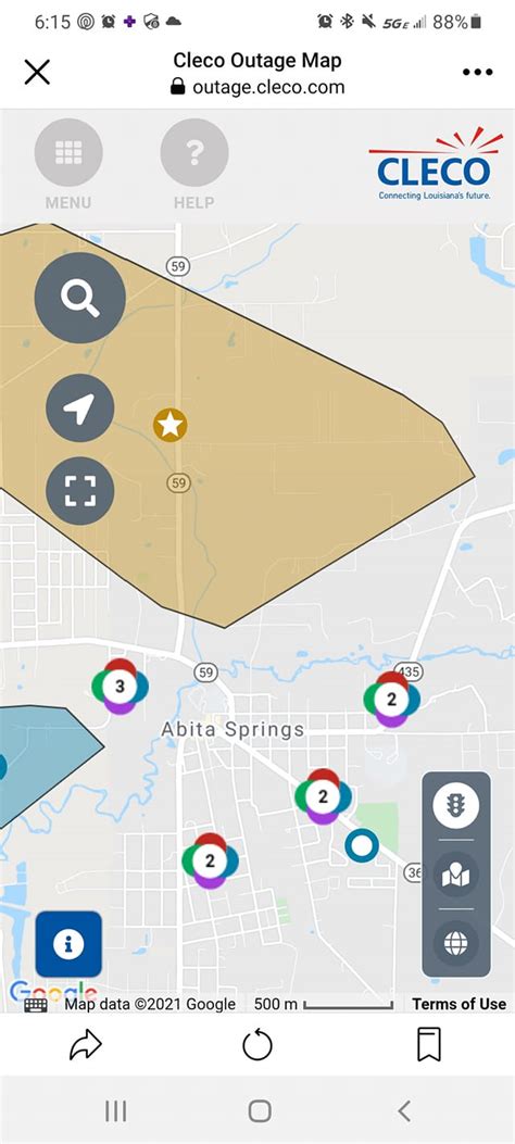 Latest Cleco outage map with the... - Town of Abita Springs