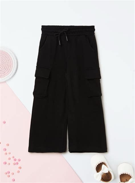 Buy Girls Solid Cargo Track Pants Online at just Rs. 499.0 ...