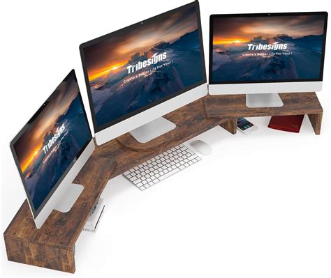 Tribesigns Adjustable Triple Shelf Monitor Stand Riser India | Ubuy