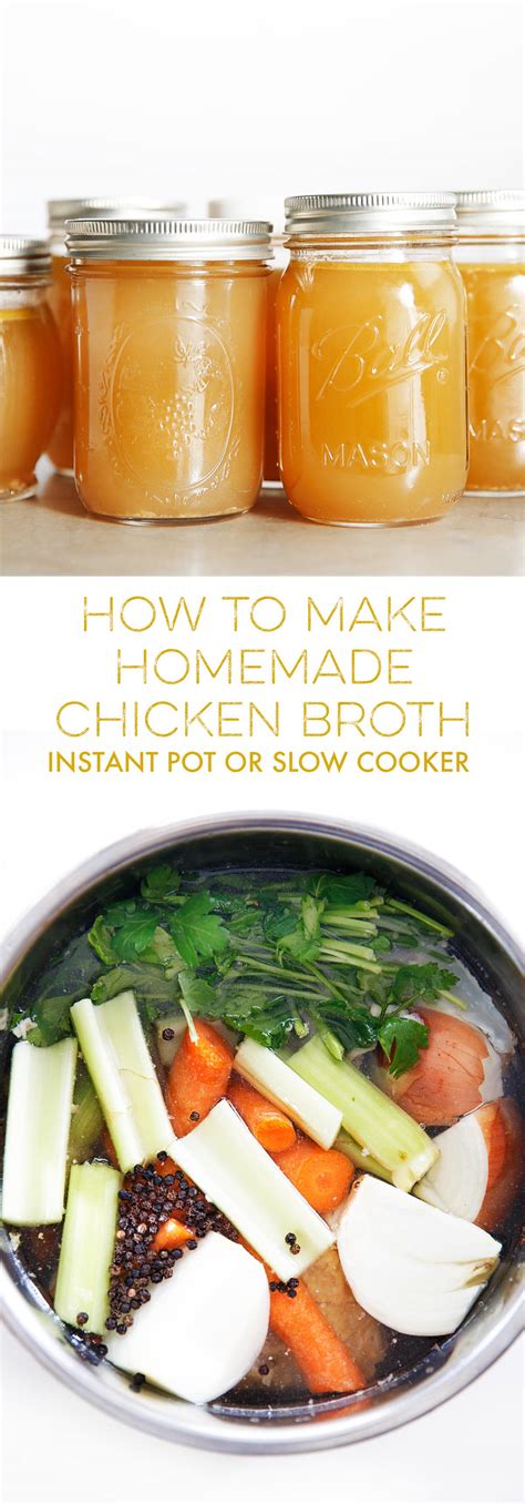 How To Make Chicken Broth (Instant Pot or Slow Cooker) | Lexi's Clean ...