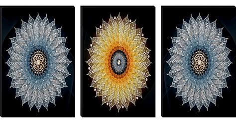 SAF paintings Set of 3 Rangoli Large Embossed MDF Framed Panel Painting ...