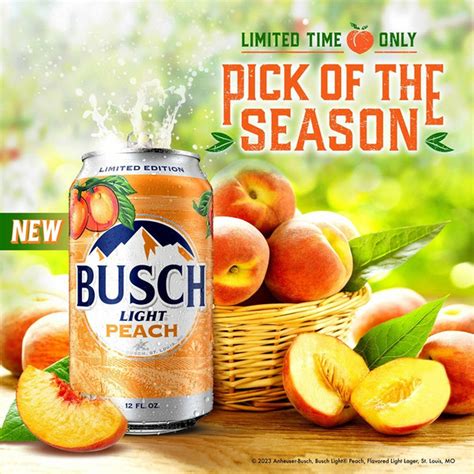 Busch Peach Lager Beer (12 fl oz) Delivery or Pickup Near Me - Instacart