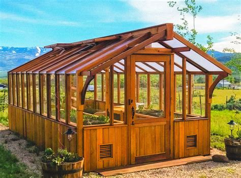 10' Wide Cedar Greenhouse Kits | Cedar-Built Greenhouses — Cedar-Built ...