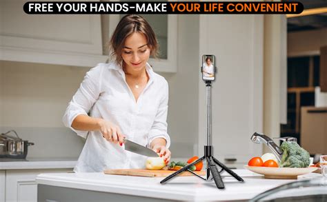 WeCool 62inc / 144cm Long Sefie Stick with Tripod Stand, Large ...