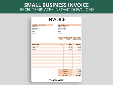 Simple Blue Invoice Excel 的图像结果