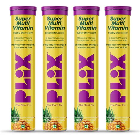 PLIX - THE PLANT FIX Multivitamin 15 Effervescent Tablets (Pack of 4 ...
