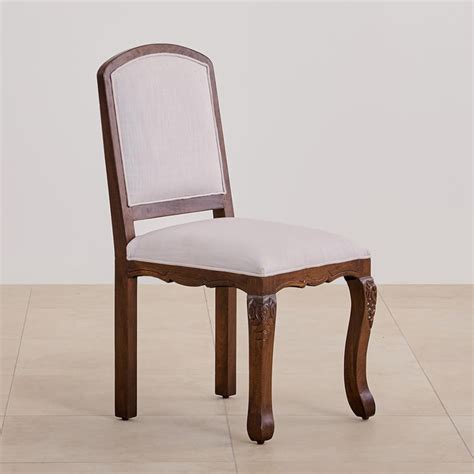 Buy Victoria Set of 2 Fabric Dining Chairs - Brown and White from Home ...