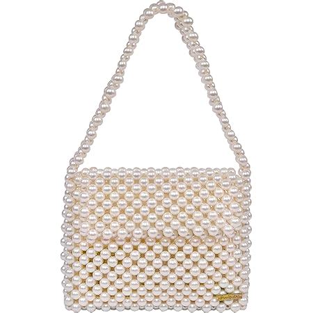 Buy PEARLFIESTA Handmade Pearl Beaded Shoulder Bags for Women/Stylish ...