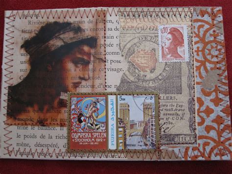 Stitched paper postcard | Andria Kaskey | Flickr