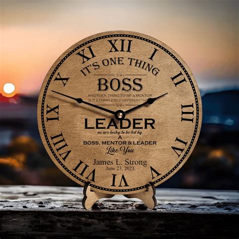 Management Gift Personalized Gift for Boss Day Leadership Clock Female Boss Gifts Male Boss ...