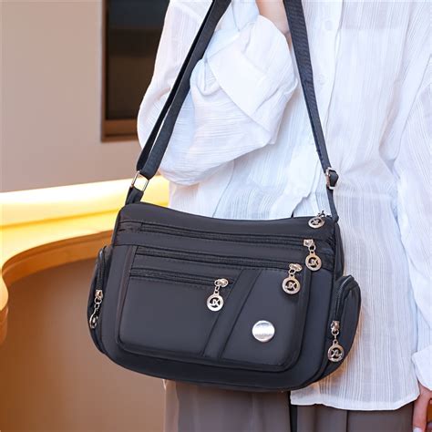 Nylon Shoulder Bag Crossbody Spacious Mom Purse with Pockets – CRAZE