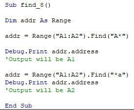 Image result for VBA Find Function