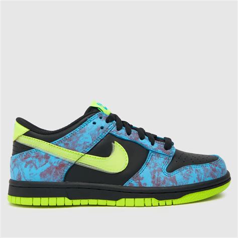 Kids Youth Black And Blue Nike Dunk Low Se Trainers | schuh