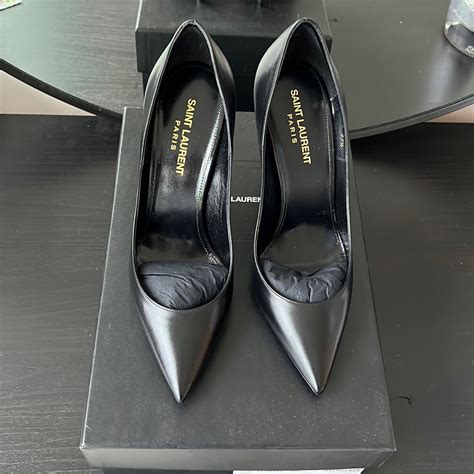 Brand New Saint Laurent YSL Tripon Pump in Black | Yves saint laurent shoes, Black patent ...