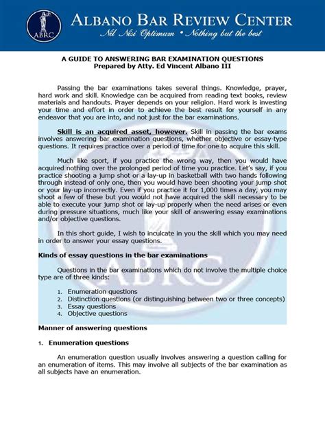 Image result for Bar Exam Test Questions