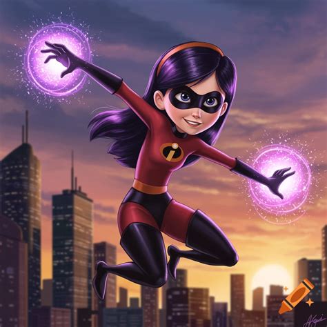 Violet Parr from The Incredibles on Craiyon