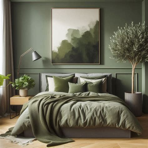 Olive Green Bedroom | Bedroom green, Olive green bedrooms, Green ...