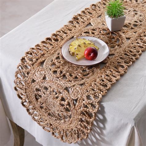 Amazon.com: Madhu International Jute Table Runner - Rustic Handwoven ...
