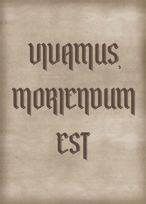 'VIVAMUS MORIENDUM EST' Poster, picture, metal print, paint by XandYart ...