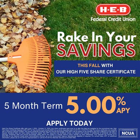 Rake in your savings this fall with the High Five Share Certificate ...