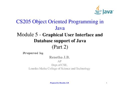 CS205 Final Exam Notes: MVC, Swing Controls, Components & Containers ...