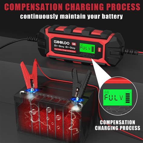 Buy GOOLOO 6 Amp Smart Battery Charger, 6V and 12V Trickle Charger and ...