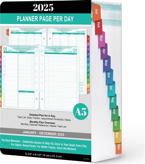 Amazon.com : AT-A-GLANCE 2025 Planner, Daily & Monthly, Refill, 5-1/2 ...
