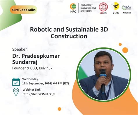 Robotics and Sustainable 3D Construction - IHFC - Technology Innovation ...