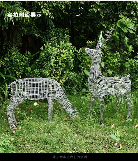 来图定制景观公园广场绿地 不锈钢铸铜鹿雕塑_众亿金属制品-站酷ZCOOL