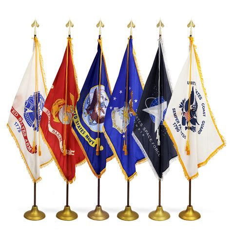 Complete U.S. Military Indoor Flag Set