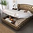 Image result for Modern Storage Platform Bed With 4 Drawers, Metal Bed Frame With Headboard, Ergonomically Designed/No Spring Box Needed - Black - Queen