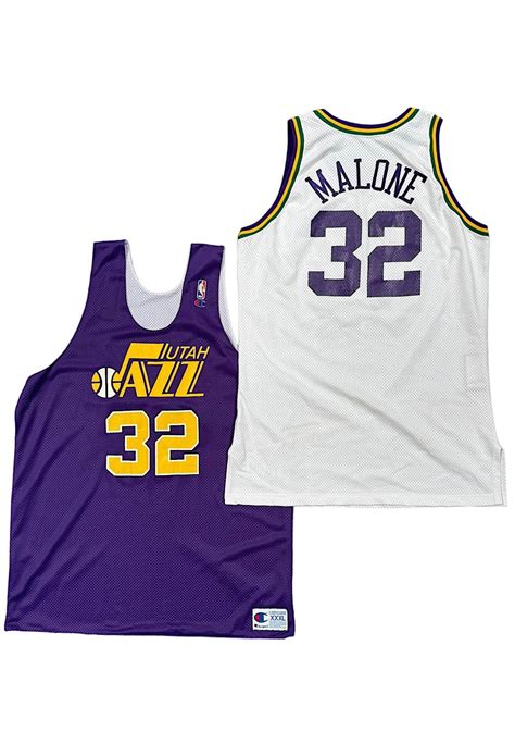 1994-95 Karl Malone Utah Jazz Game-Used Jersey & Practice Jersey - Grey ...
