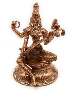 Brass Idols Bronze Goddess Saraswati Ji Ki Murti, Panchadhatu ...