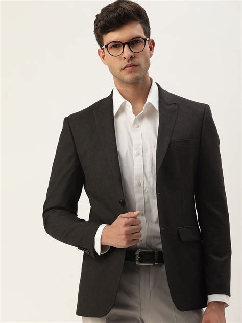 Buy Peter England Elite Neo Slim Fit Single Breasted Formal Blazer ...