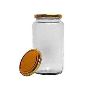 Pramukh Exports Glass Heavy Base Transparent Glass Jar- Set of 4 ...