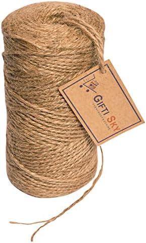 5mm Jute Twine, 328 Feet Braided Natural Jute Rope, Heavy Duty and ...