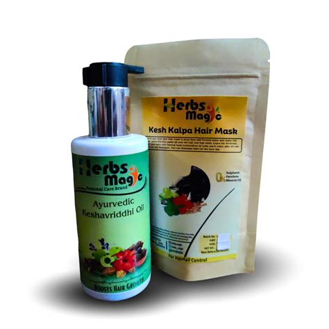 Buy Herbs Magic Ayurvedic Keshavriddhi Hair Oil & Kesh Kalpa Hair Mask ...