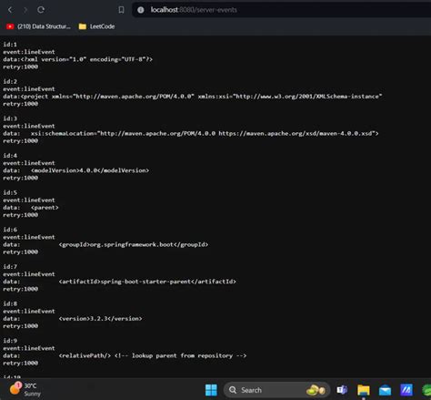Image result for Spring Boot JavaServer Event Sendt Data