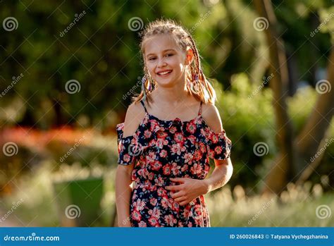 Little girl at nature stock image. Image of park, childhood - 260026843