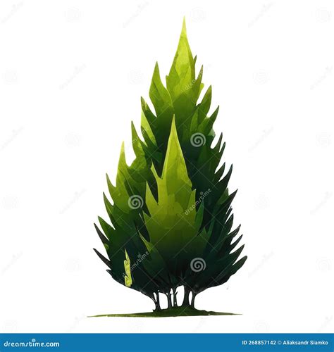 Simple Hand Painted Watercolor Tree Drawing Stock Photo - Illustration ...