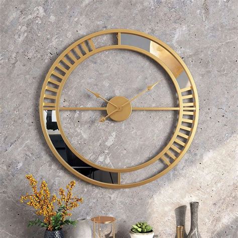 Designer Wall Clock with Mirror Pattern | Mirror Wall Clock – Writings ...