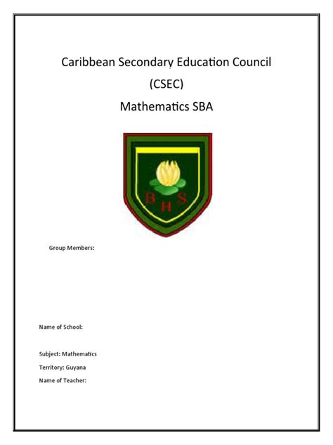 Image result for Example of Math SBA