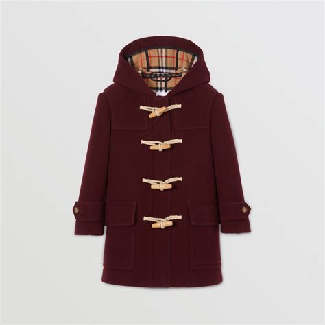 Double-faced Wool Duffle Coat in Burgundy | Burberry United States