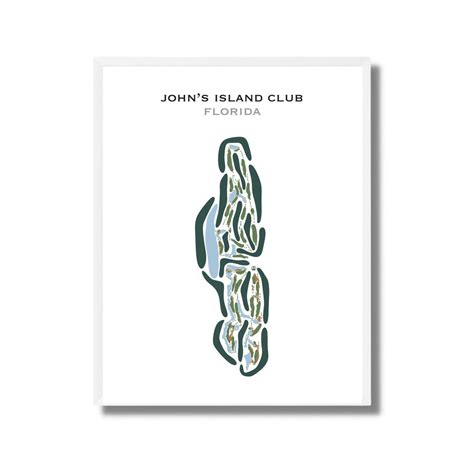 John's Island Club, Florida | Golf Course Map, Golf Map, Golfer Gift ...